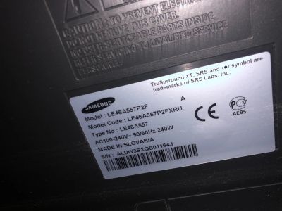 Лот: 14358530. Фото: 1. Телевизор LCD SAMSuNG LE46A557P2F... Телевизоры