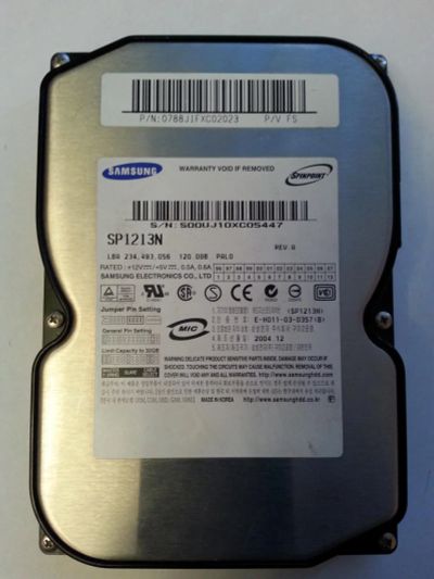 Лот: 8604513. Фото: 1. Samsung SP1213N (уставший). Жёсткие диски (HDD)