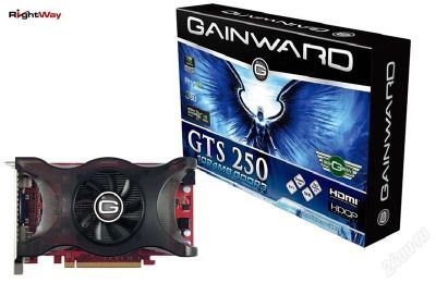 Лот: 1215953. Фото: 1. Gainward GeForce GTS 250 1024... Видеокарты