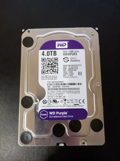 Лот: 15689872. Фото: 1. 4 ТБ Жесткий диск WD Purple IntelliPower... Жёсткие диски (HDD)