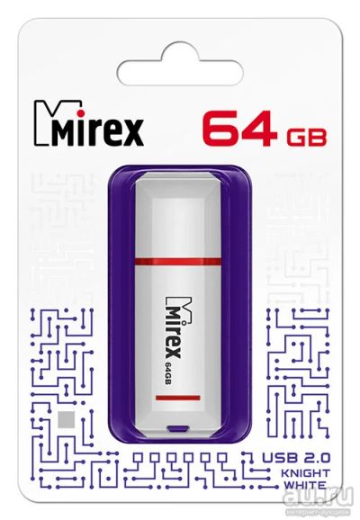 Лот: 17114884. Фото: 1. USB 64 Gb Mirex Knight white USB... USB-флеш карты