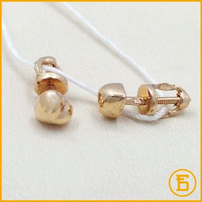 Лот: 9391776. Фото: 1. Золотые серьги 585 пробы. Вес... Серьги, каффы