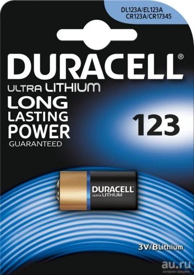 Лот: 13724341. Фото: 1. CR123A Батарейка Duracell Ultra... Батарейки, аккумуляторы, элементы питания