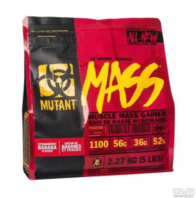 Лот: 15804486. Фото: 1. Гейнер Mutant Mass 5 lb 2,27кг... Спортивное питание, витамины