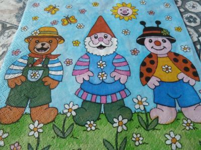 Лот: 4953639. Фото: 1. Салфетка для декупажа ''Гномики... Декупаж