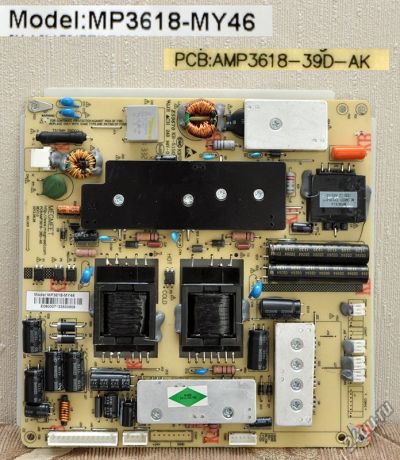 Лот: 18021730. Фото: 1. Power Board с Led Drive MP3618-MY46... Запчасти для телевизоров, видеотехники, аудиотехники