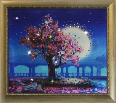 Лот: 21290899. Фото: 1. Картина Лунный свет с кристаллами... Другое (сувениры, подарки)