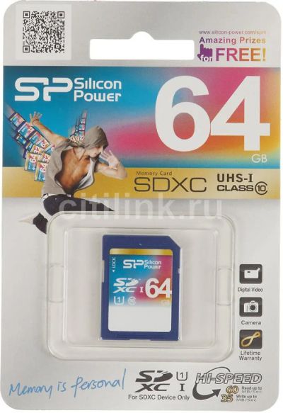 Лот: 4672311. Фото: 1. Карта памяти SDXC Silicon Power... Карты памяти