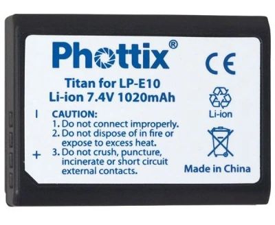 Лот: 6907782. Фото: 1. Аккумулятор Phottix LP-E10 для... Аккумуляторы, зарядные
