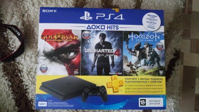 Лот: 12588530. Фото: 1. Игровая приставка Sony PS4 Slim... Игровые приставки, консоли
