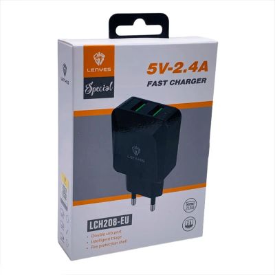 Лот: 22147917. Фото: 1. СЗУ LENYES LCH208-EU 2USB TYPE-C... Зарядные устройства, блоки питания, адаптеры сетевые для смартфонов