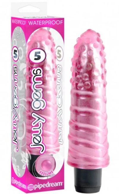 Лот: 7537346. Фото: 1. Вибромассажер JELLY GEMS №5 розовый... Имитаторы