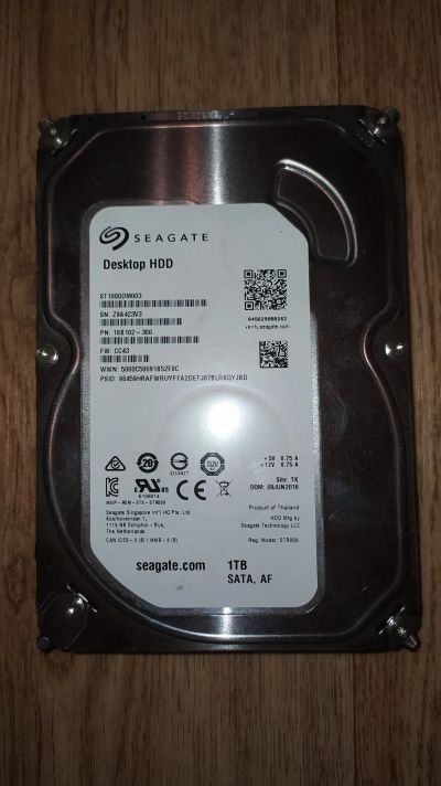 Лот: 19483396. Фото: 1. HDD Seagate 1Tb. Жёсткие диски (HDD)