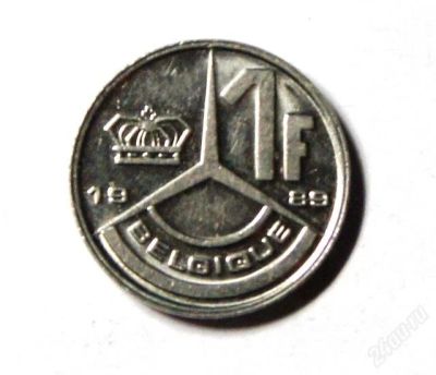 Лот: 2341723. Фото: 1. Бельгия. 1 франк 1989 г.(044). Европа