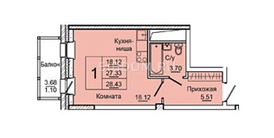 Лот: 17241322. Фото: 1. Ремонт квартиры-студии 28 кв.м. Ремонт квартир
