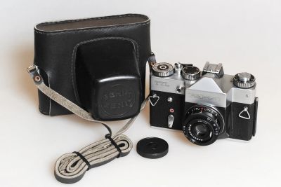 Лот: 20411537. Фото: 1. Фотоаппарат Зенит TTL (зебра... Плёночные зеркальные