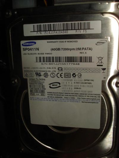 Лот: 5050286. Фото: 1. HDD 40Gb IDE 7200rpm/2M Samsung... Жёсткие диски (HDD)