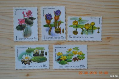 Лот: 12490838. Фото: 1. Марки СССР 1984г. Водные растения... Марки