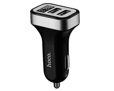 Лот: 20884614. Фото: 1. АЗУ-2USB Hoco Z3 черный с дисплеем. Зарядные устройства, блоки питания, адаптеры сетевые для смартфонов