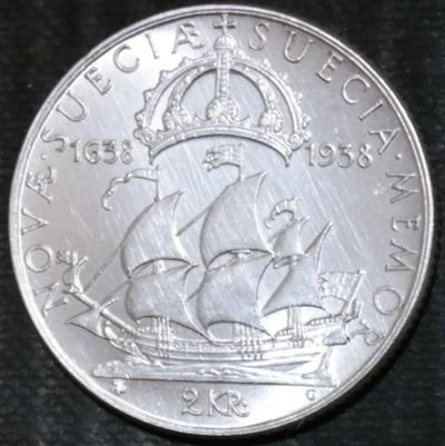 Лот: 15232658. Фото: 1. Швеция. 2 кроны. 1938 год. 300... Остальные страны