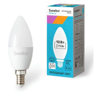 Лот: 25348932. Фото: 1. Светодиодные лампы Sweko "Свеча... Лампочки