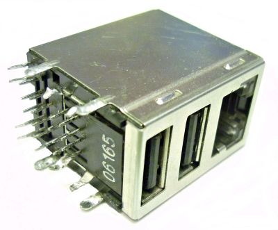 Лот: 17435218. Фото: 1. Разъем USB 2.0 type A двойной... Другое (комплектующие)