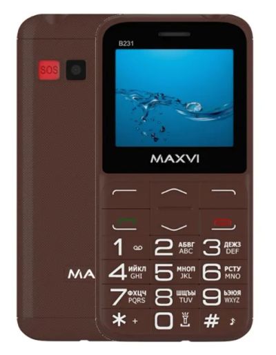 Лот: 20310431. Фото: 1. Мобильный телефон Maxvi B231 Brown... Смартфоны