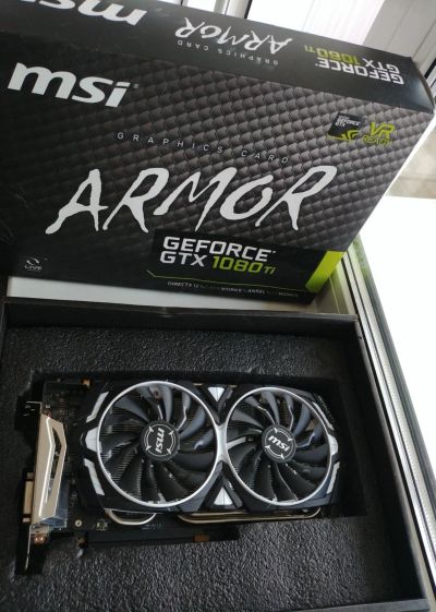 Лот: 13716879. Фото: 1. MSI GeForce GTX 1080Ti 11Gb Armor... Видеокарты