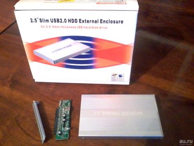 Лот: 9763172. Фото: 1. USB 2.0 - IDE адаптер-корпус для... Шлейфы, кабели, переходники