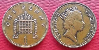 Лот: 1589166. Фото: 1. (№754-3/LF) 1 пенс 1994 (Англия... Великобритания и острова