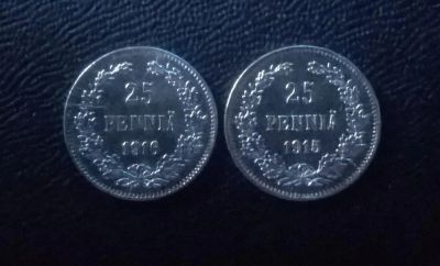 Лот: 6344556. Фото: 1. 25 пенни 1915 и 1916 года. Россия до 1917 года