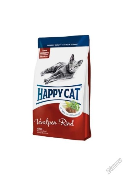 Лот: 5579465. Фото: 1. Корм Happy Cat Supreme Voralpen-Rind... Корма