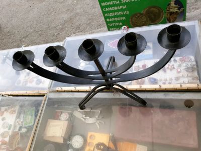Лот: 12033983. Фото: 1. Подсвечник кованый. Подсвечники, канделябры