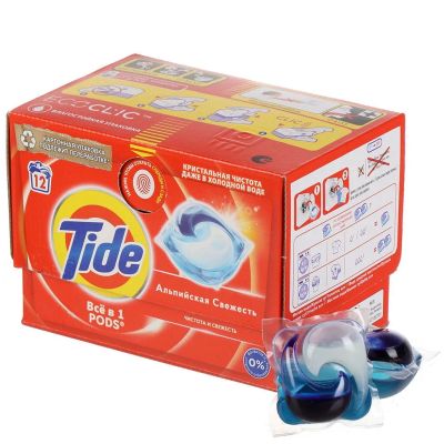 Лот: 24116434. Фото: 1. Капсулы для стирки Tide, Все в... Бытовая химия