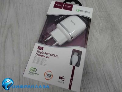 Лот: 17650235. Фото: 1. Сетевое ЗУ Hoco N3 + кабель Micro... Зарядные устройства, блоки питания, адаптеры сетевые для смартфонов