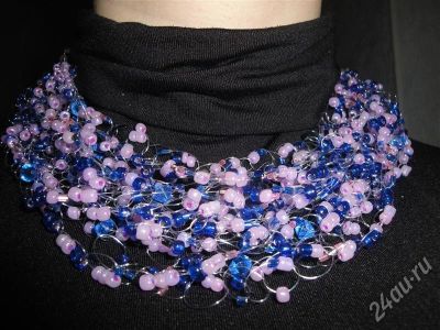 Лот: 679959. Фото: 1. Бисероплетение колье " Воздушное... Кольца, перстни