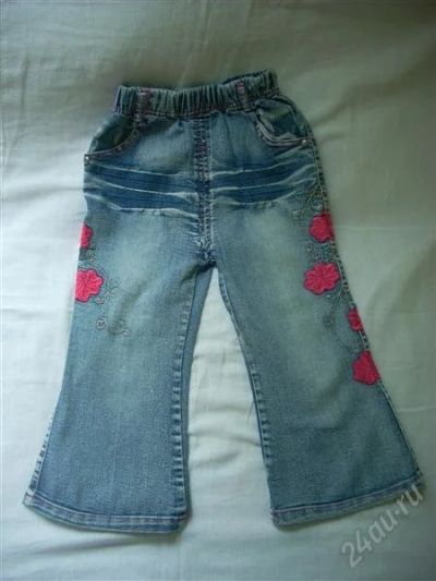 Лот: 2945950. Фото: 1. Голубые джинсы на девочку ( Обмен... Брюки, шорты, джинсы