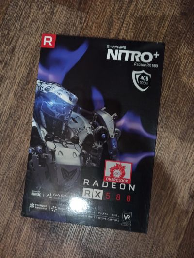 Лот: 19686187. Фото: 1. Видеокарта radeon rx580 sapphire... Видеокарты