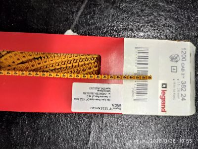Лот: 15753068. Фото: 1. Маркер для кабеля "4" Legrand. Кабель-канал, трубы, аксессуары