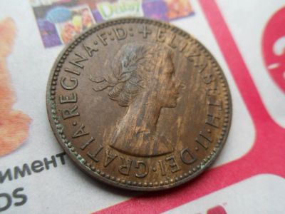 Лот: 10782870. Фото: 1. Великобритания 1/2 пенни 1956. Великобритания и острова