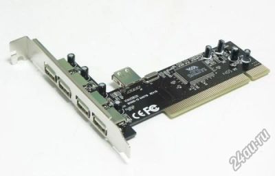 Лот: 6098886. Фото: 1. Контроллер PCI 5хUSB 2.0 (4+1... Платы расширения, контроллеры, доп. порты