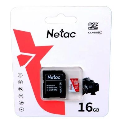 Лот: 20584266. Фото: 1. Карта памяти MicroSD 16GB Netac... Электроприборы для автомобиля
