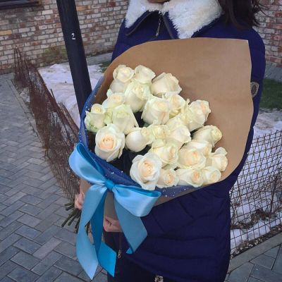 Лот: 6865565. Фото: 1. Фирменный букет от Радуги Цветов... Свежие цветы