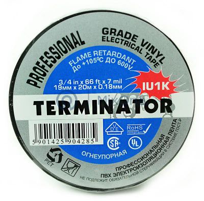 Лот: 24137091. Фото: 1. Terminator IU1K изолента черная... Расходные материалы, сменные насадки