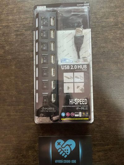 Лот: 18167470. Фото: 1. USB Hub 2.0 на 7 портов ЮСБ Хаб... USB хабы