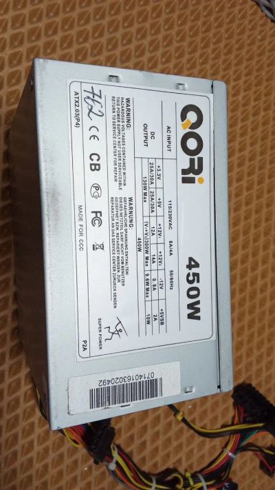 Лот: 20821725. Фото: 1. Блок питания QORI 450W. Корпуса, блоки питания