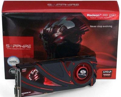 Лот: 7629846. Фото: 1. 4Gb Sapphire R9 290x 512 бит Полный... Видеокарты