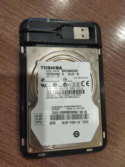 Лот: 18266727. Фото: 1. Hdd в USB кейсе. Жёсткие диски (HDD)
