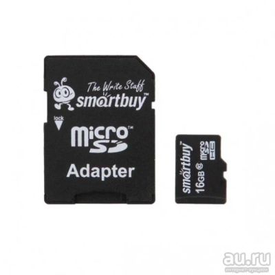 Лот: 14421373. Фото: 1. Карта памяти microSDHC SmartBuy... Карты памяти