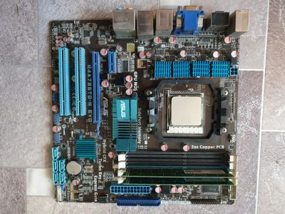 Лот: 16749863. Фото: 1. Комплект asus m4a785td-m evo+amd... Комплекты запчастей